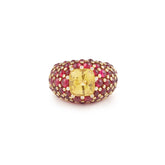 Poiray Tsarine Salome Ruby 7 Carats Yellow Sapphire Diamonds 18 Carats Yellow Gold Ring